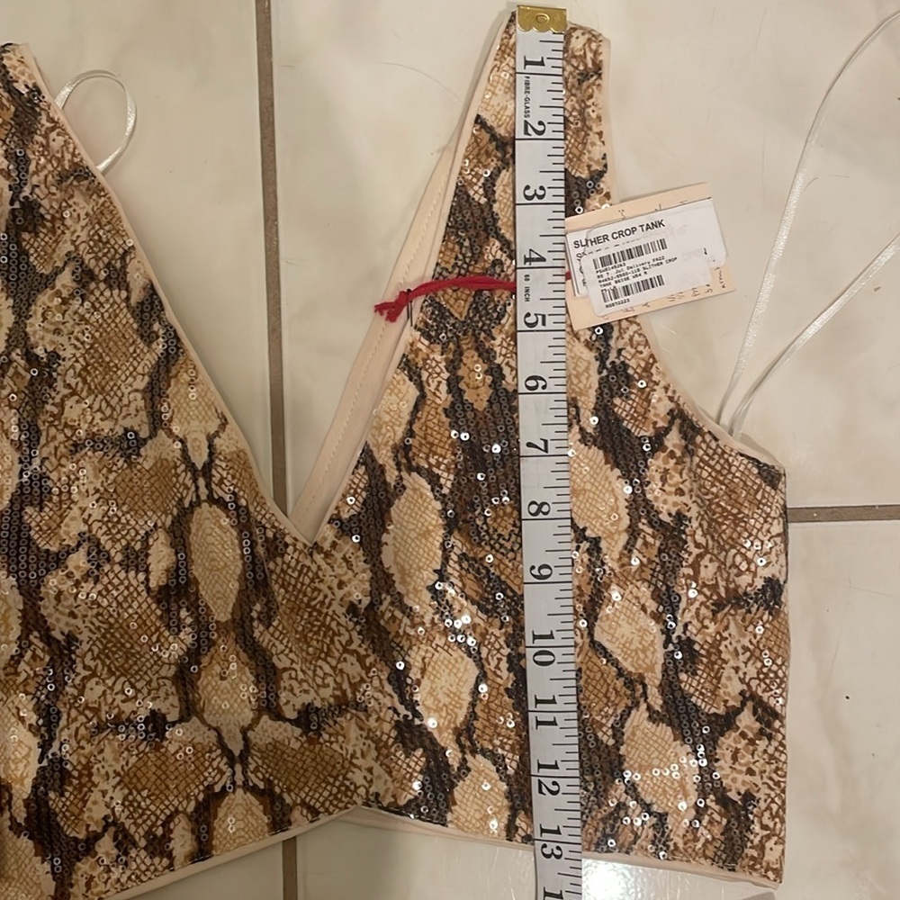 NWT RAGA Two Piece Slither Snake Print sequence set Cropped Tank & Pencil Skirt  - Picture 12 of 13